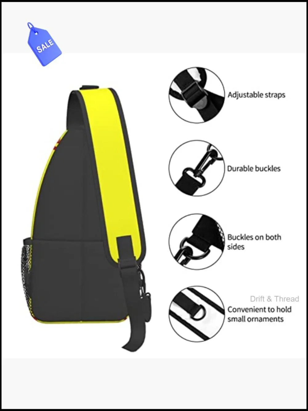 Sling Bag Crossbody Backpack Casual Chest Shoulder Pack Travel Hiking Daypack
